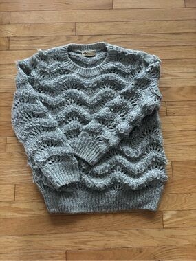 Kataumi Chunky Light Fall sweater in grey/beige  size medium